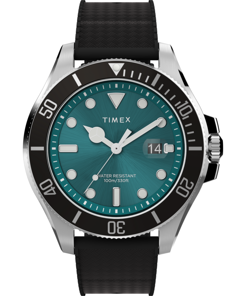 Harborside Coast 44mm Synthetic Rubber Strap Watch