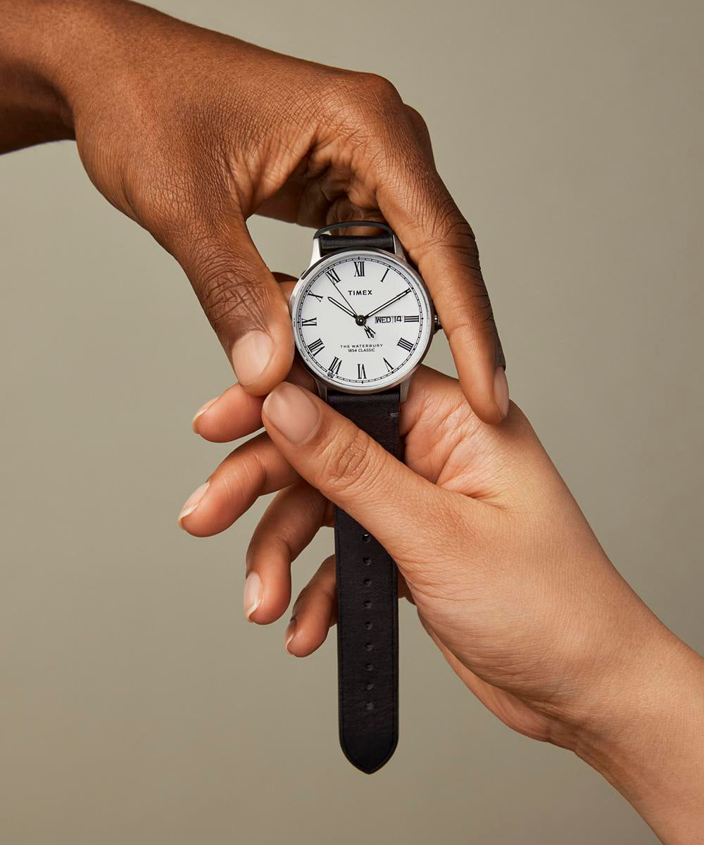 Waterbury Classic 40mm Leather Strap Watch