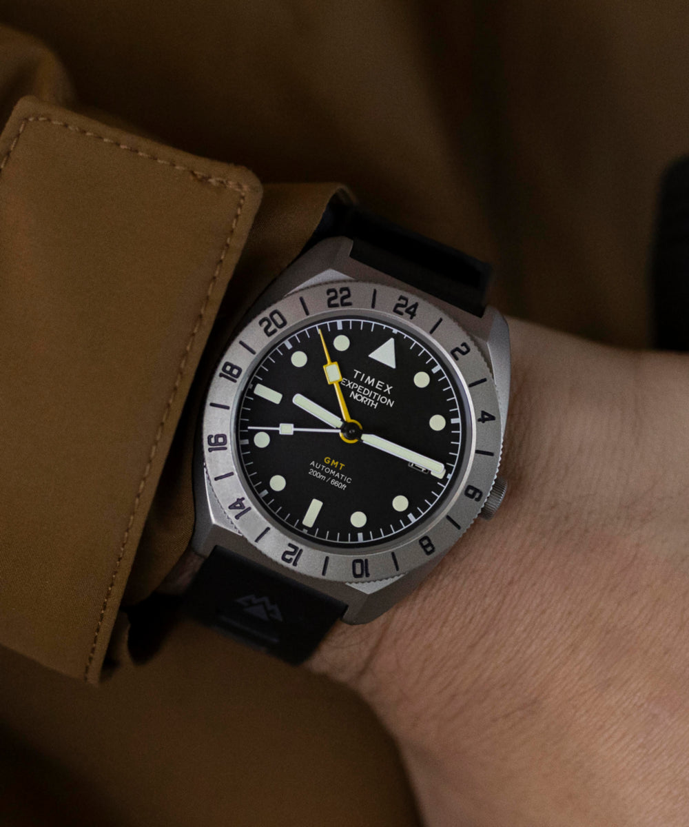 Expedition GMT Titanium Automatic 41mm Silicone Strap Watch