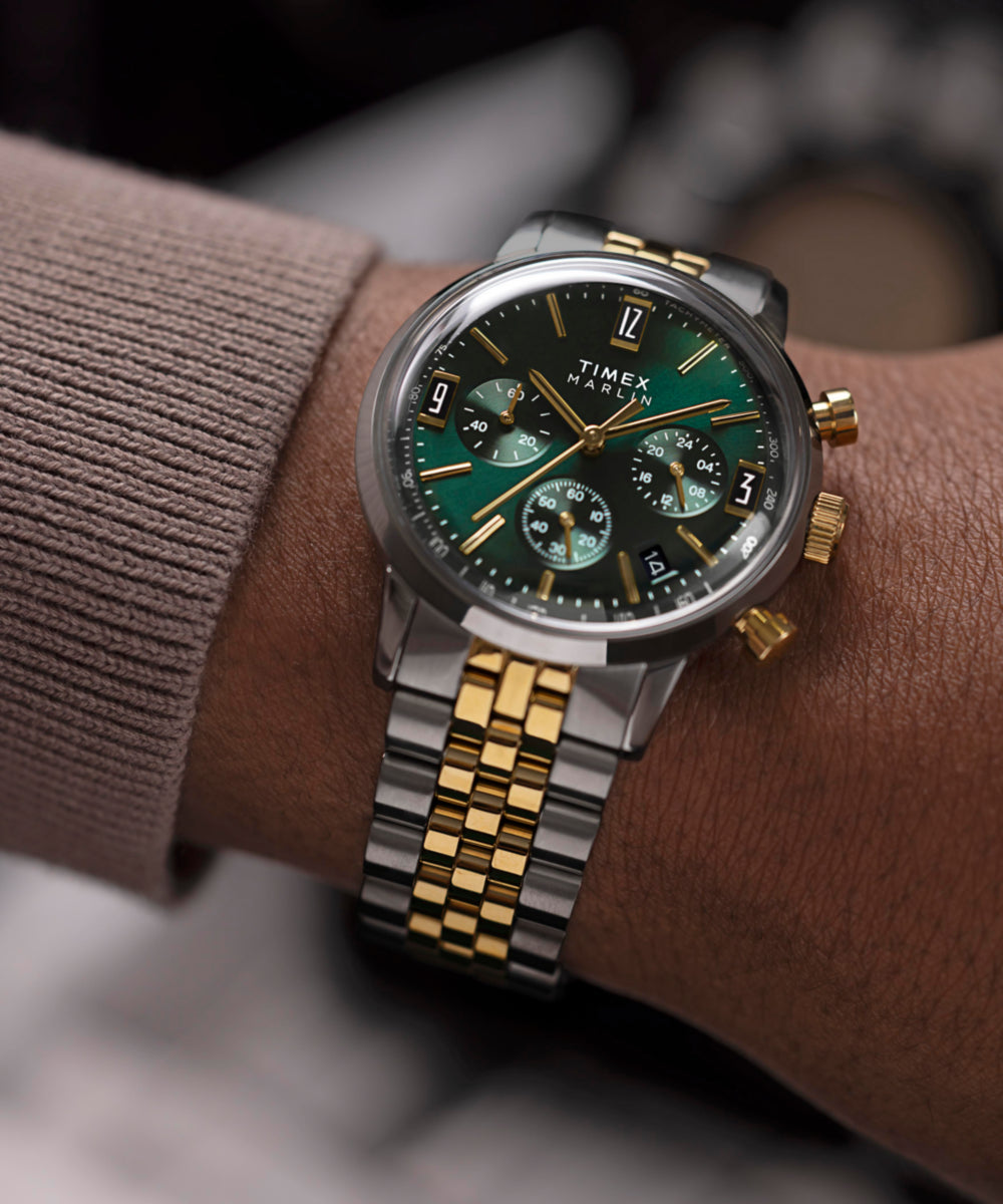 Marlin® Chronograph Tachymeter 40mm Stainless Steel Bracelet Watch