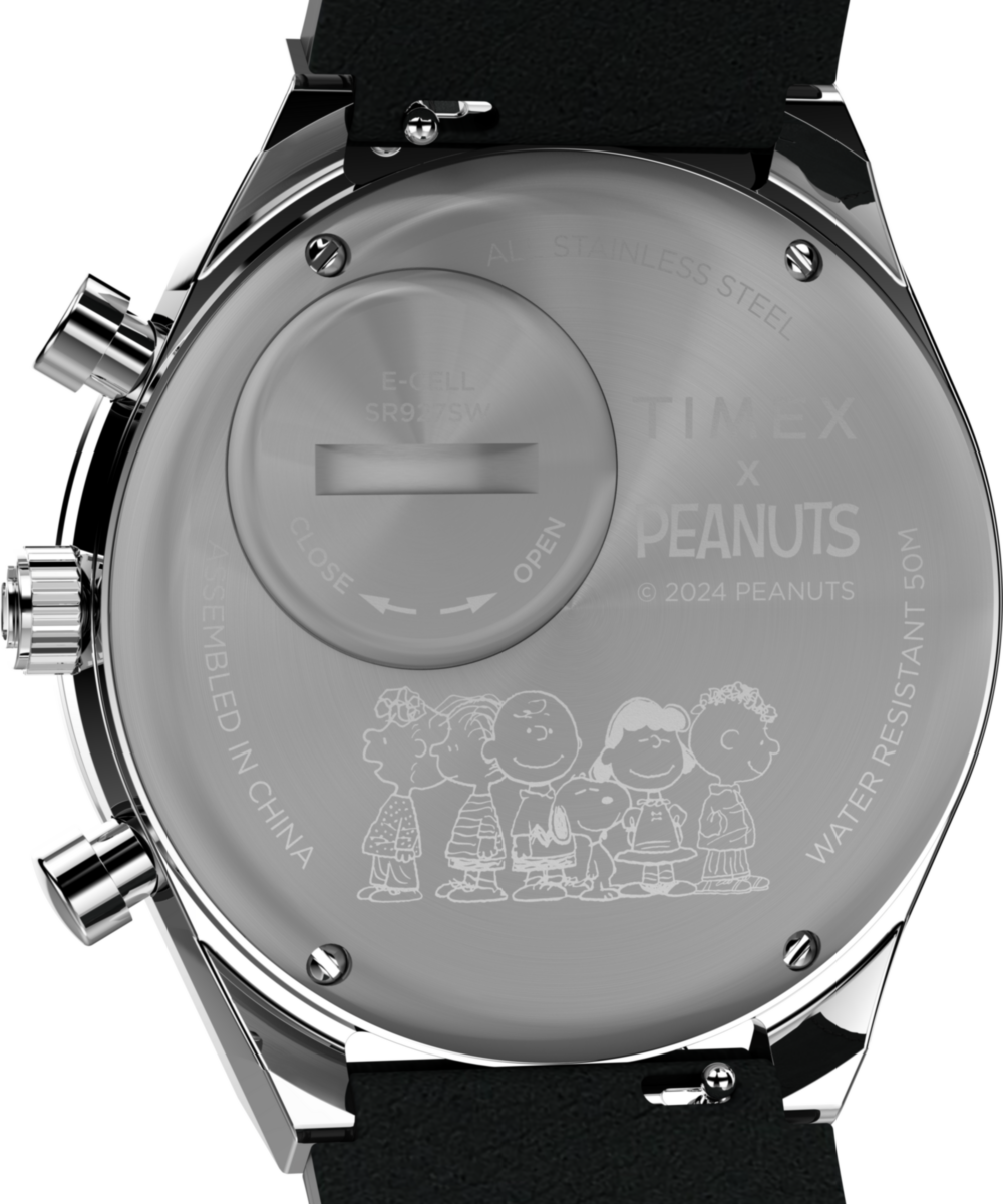 Q Timex Chronograph x Peanuts Snoopy 40mm Leather Strap Watch