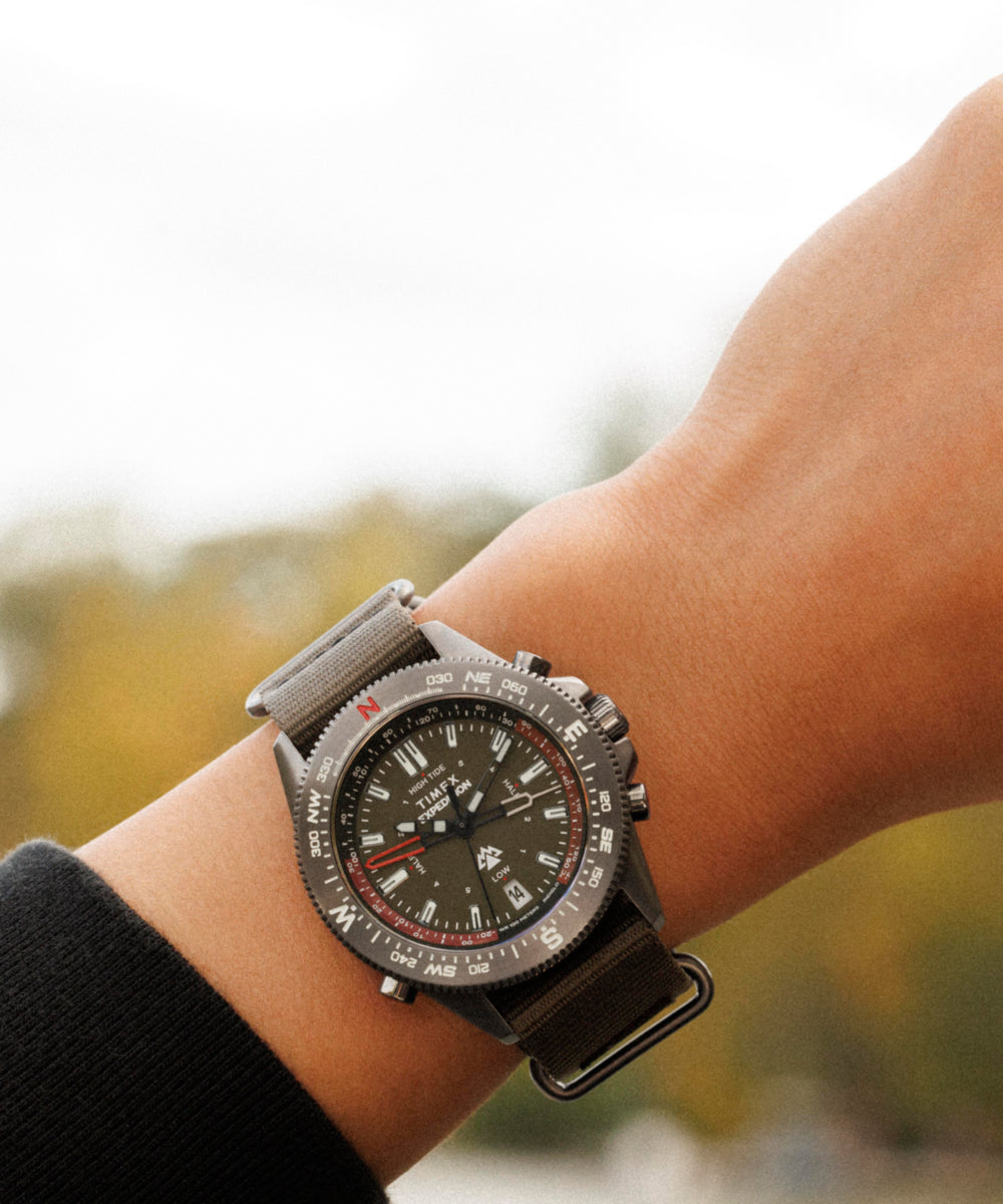 Expedition Tide-Temp-Compass 43mm Fabric Strap Watch