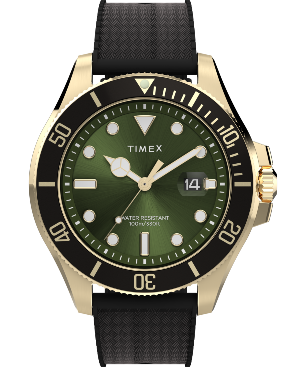 Harborside Coast 44mm Synthetic Rubber Strap Watch