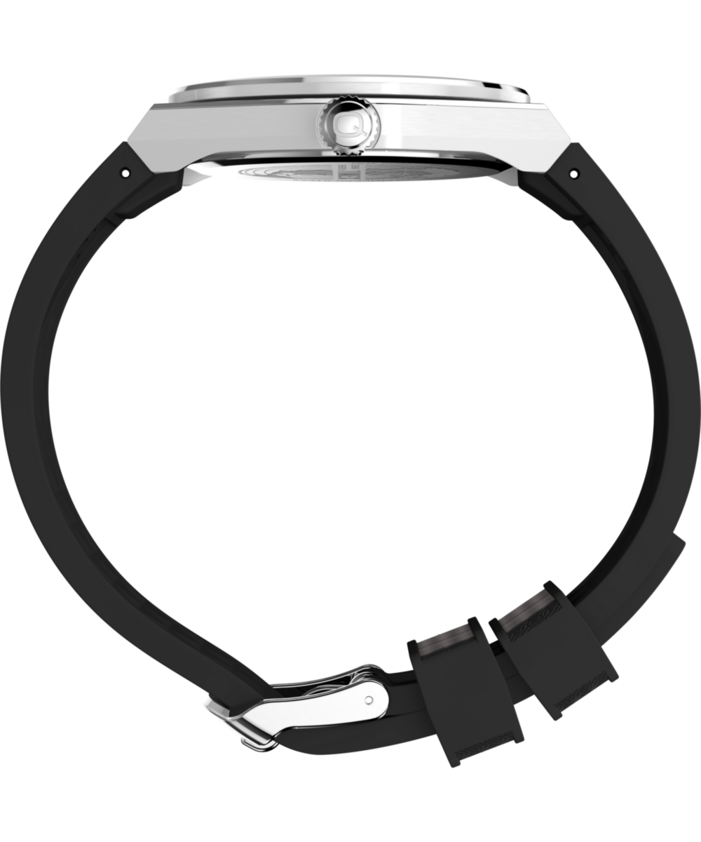 Q Timex® Continental GMT 39mm Synthetic Rubber Strap Watch