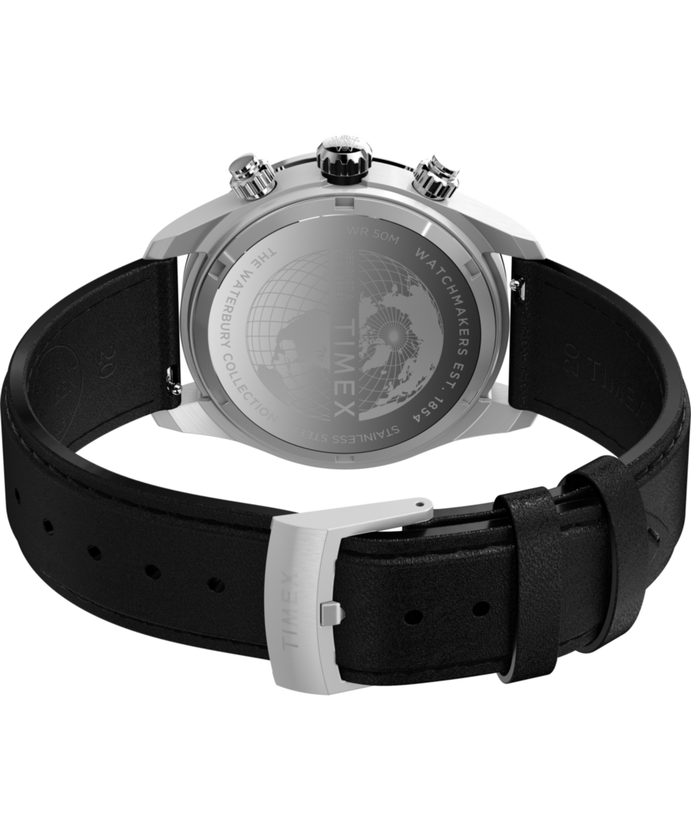 Waterbury Heritage Chronograph 39mm Leather Strap Watch