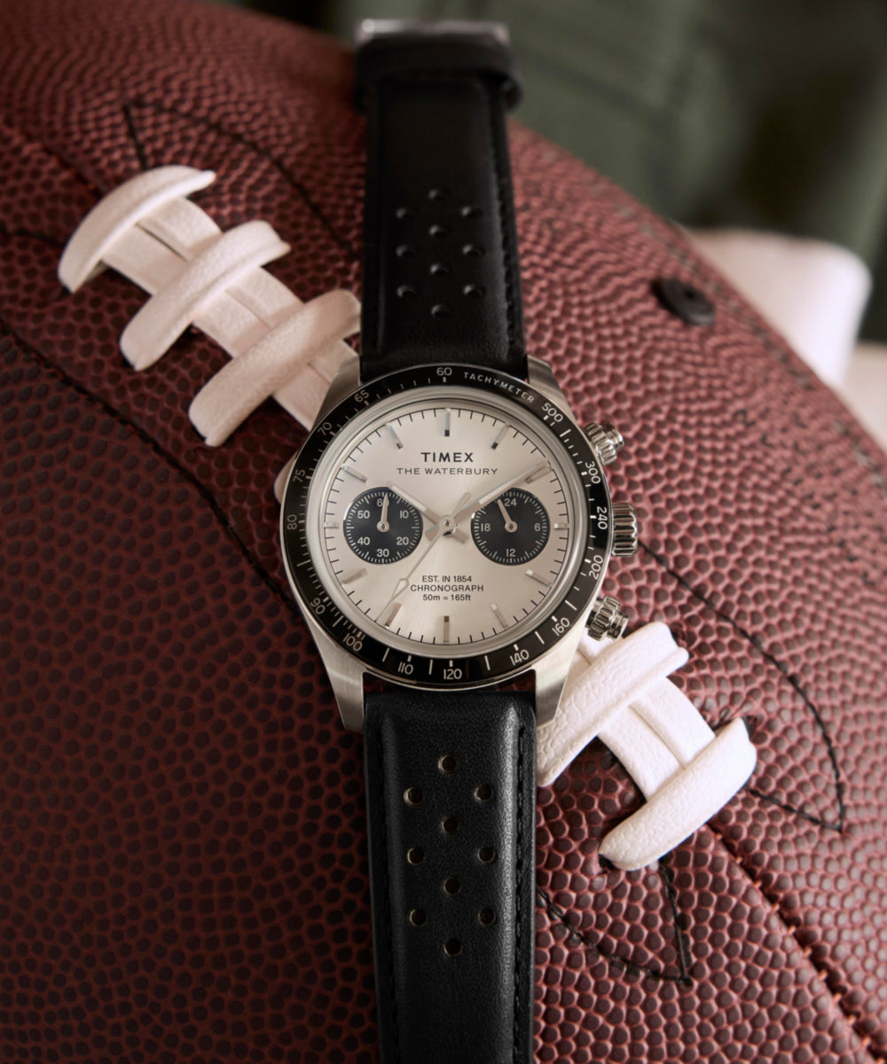 Waterbury Heritage Chronograph 39mm Leather Strap Watch