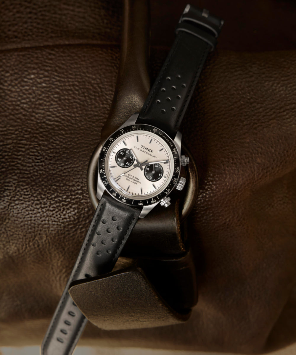 Waterbury Heritage Chronograph 39mm Leather Strap Watch