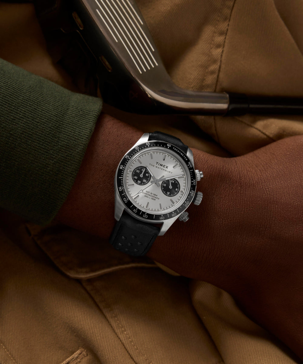 Waterbury Heritage Chronograph 39mm Leather Strap Watch