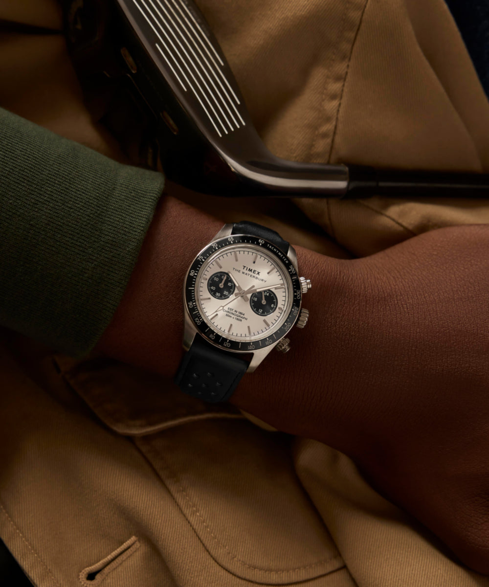 Waterbury Heritage Chronograph 39mm Leather Strap Watch