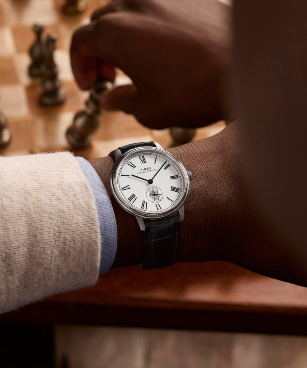 Waterbury Metropolitan Sub-Second 39mm Leather Strap Watch