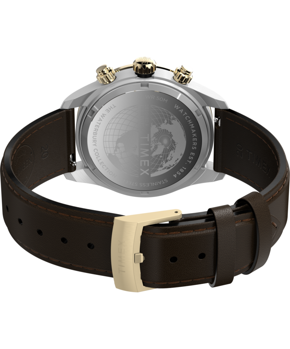 Waterbury Heritage Chronograph 39mm Leather Strap Watch