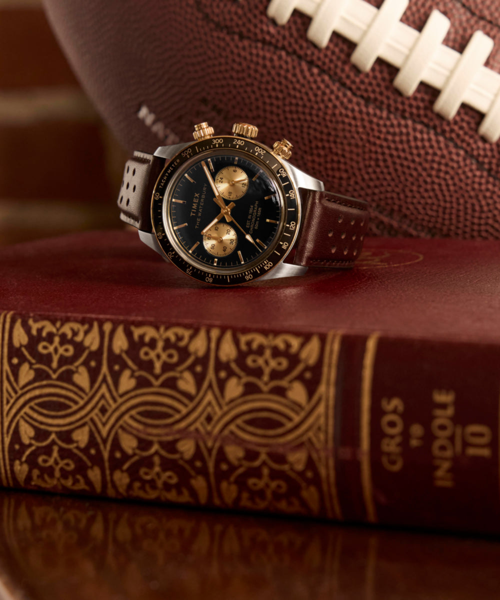 Waterbury Heritage Chronograph 39mm Leather Strap Watch