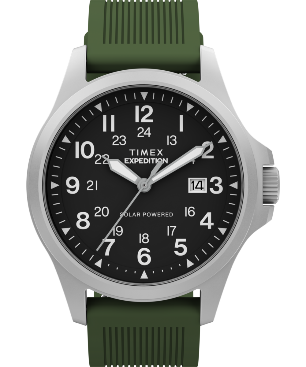 Expedition® Field Post Solar 41mm Silicone Strap Watch