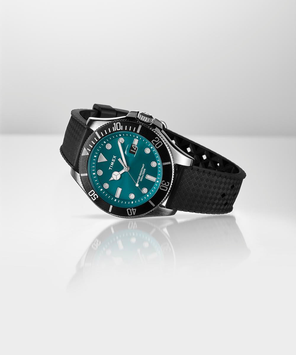 Harborside Coast 44mm Synthetic Rubber Strap Watch